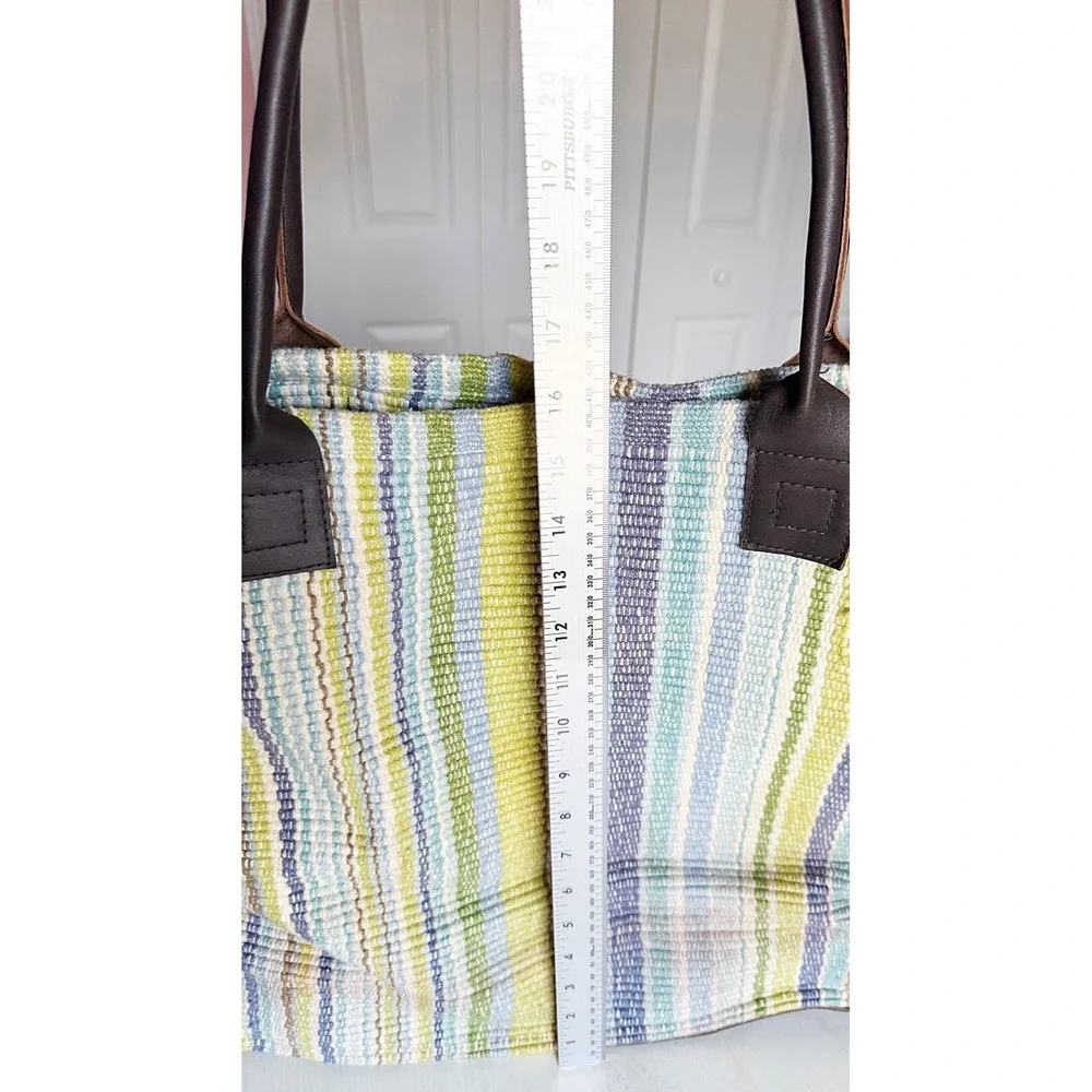 Dash & Albert Handwoven Rainbow Stripe Tote Bag 2010